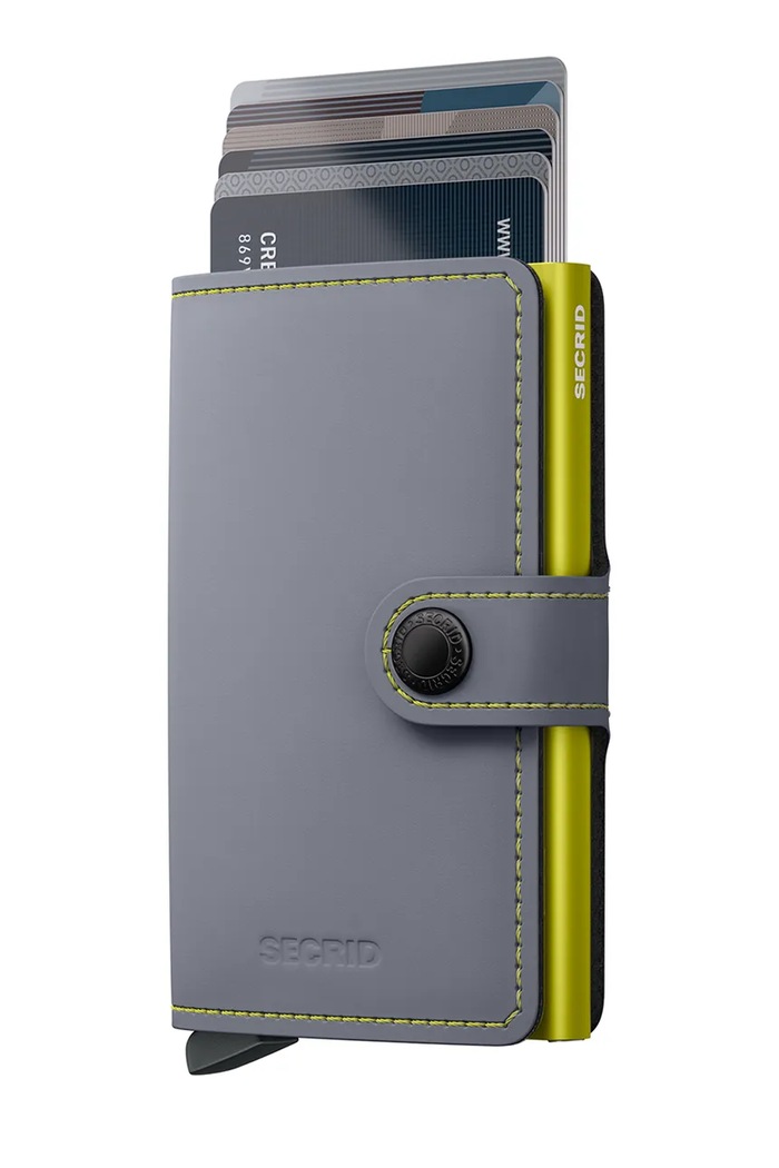 Secrid portofel de piele MATTE MM.Black gri ZA00