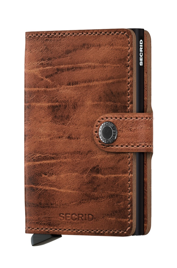 Secrid portafoglio in pelle semplice marrone MDM.Whiskey