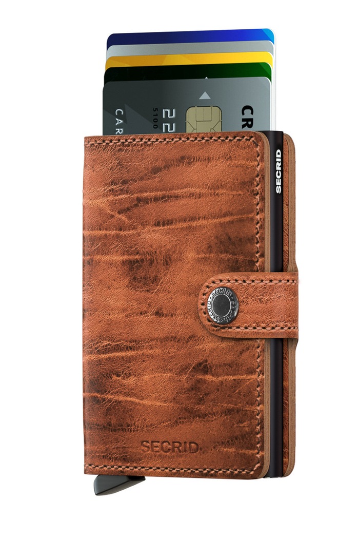 Secrid portafoglio in pelle MDM.Whiskey marrone ZA00