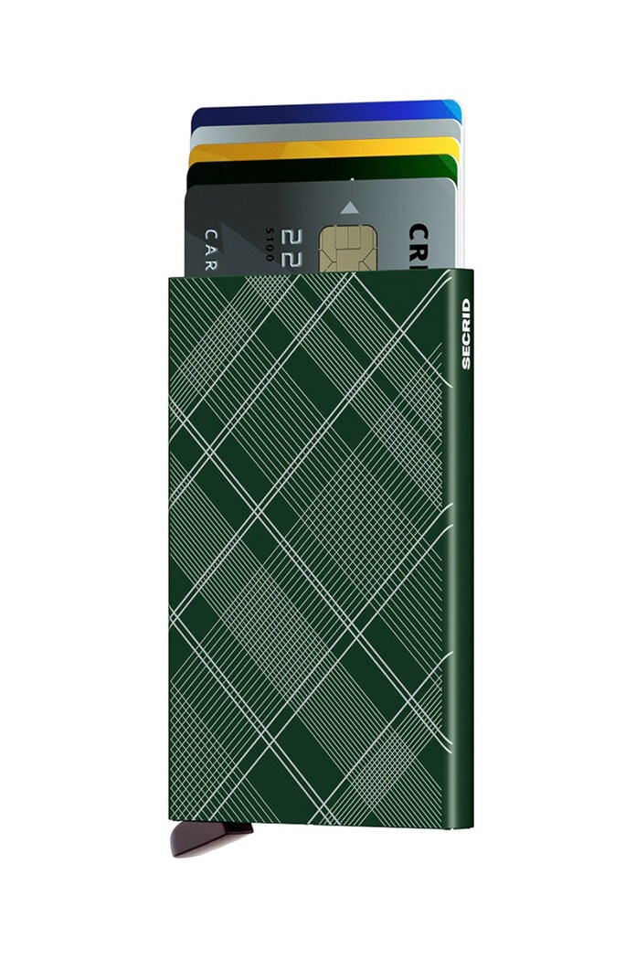 Secrid - Portfel syntetyczny zielony CLa.TartanGreen