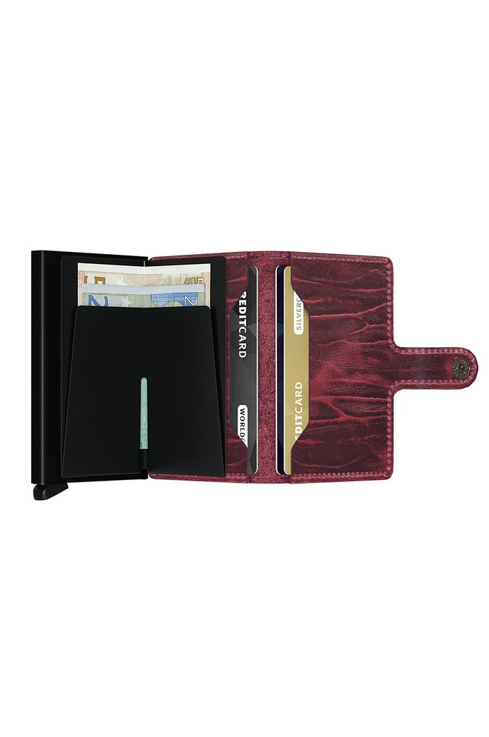 Accesorii Secrid portofel de piele MDM.Bordeaux rosu