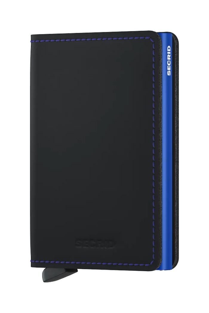 Peňaženka Secrid usňová koža čierna SM.BlackBlue