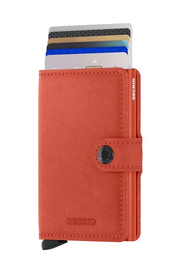 Δερμάτινο πορτοφόλι Secrid Miniwallet Original Orange M.Orange πορτοκαλί ZA00