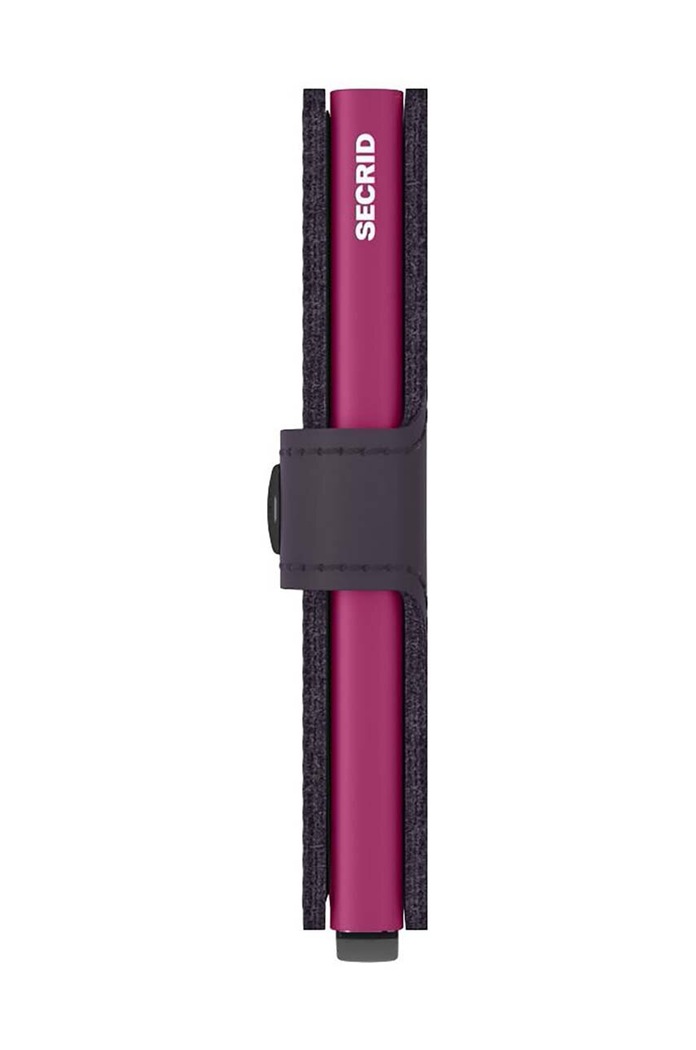 Secrid portfel skórzany Miniwallet Matte Dark Purple-Fuchsia MM.Dark.Purple.Fuchsia fioletowy