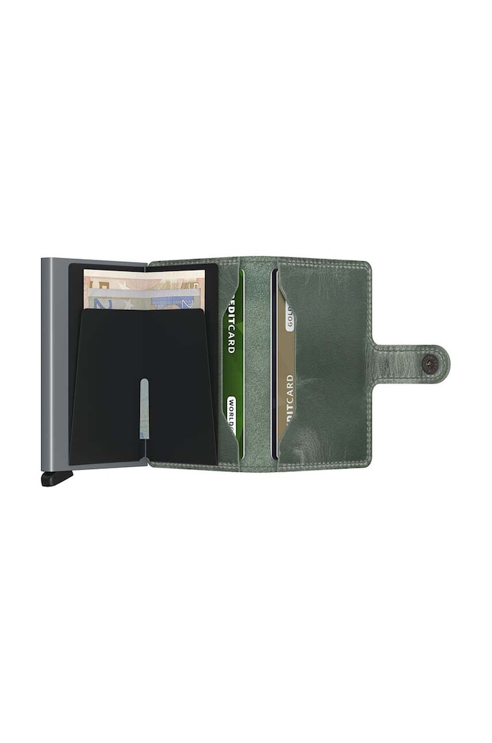 Αξεσουάρ Δερμάτινο πορτοφόλι Secrid Miniwallet Vintage Sage MV.Vintage.Sage πράσινο