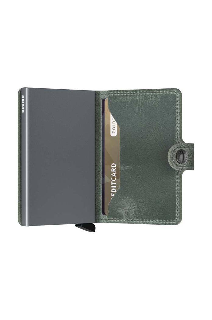 Δερμάτινο πορτοφόλι Secrid Miniwallet Vintage Sage πράσινο MV.Vintage.Sage