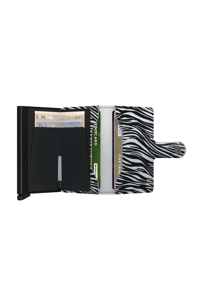 Akcesoria Secrid portfel skórzany Miniwallet Zebra Light Grey MZe.Light.Grey szary