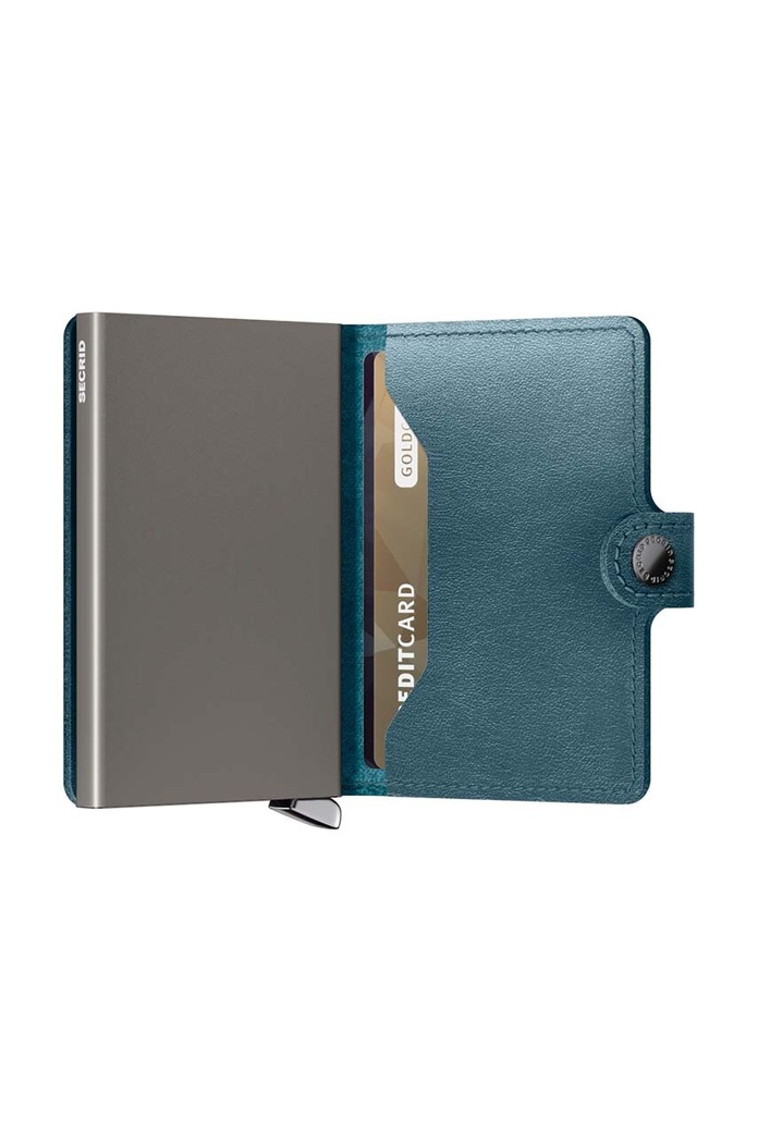 Secrid portofel de piele turcoaz MDu.Teal