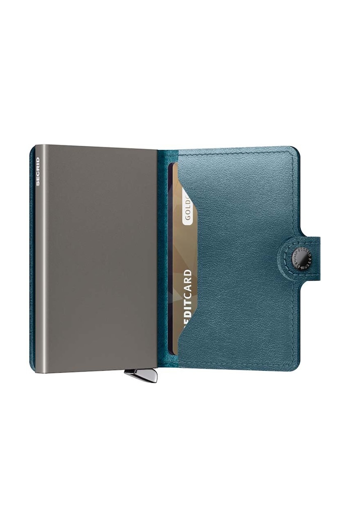 Secrid portofel de piele turcoaz MDu.Teal