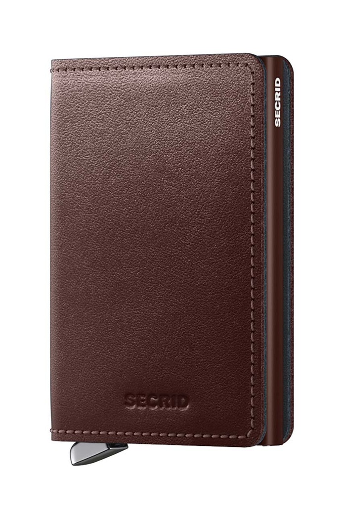 Кожен портфейл Secrid гладка кожа кафяв SDu.DarkBrown