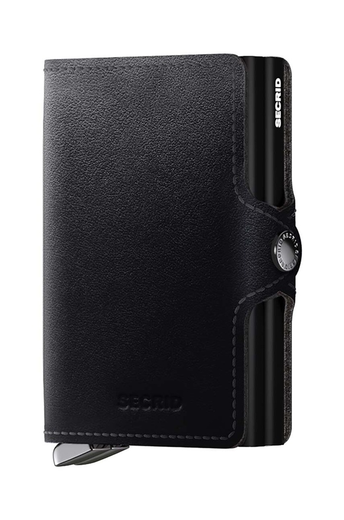 Кожен портфейл Secrid гладка кожа черен TDu.Black