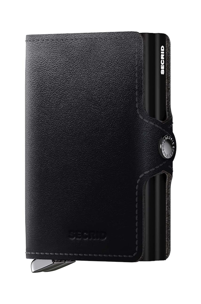 Кожен портфейл Secrid гладка кожа черен TDu.Black