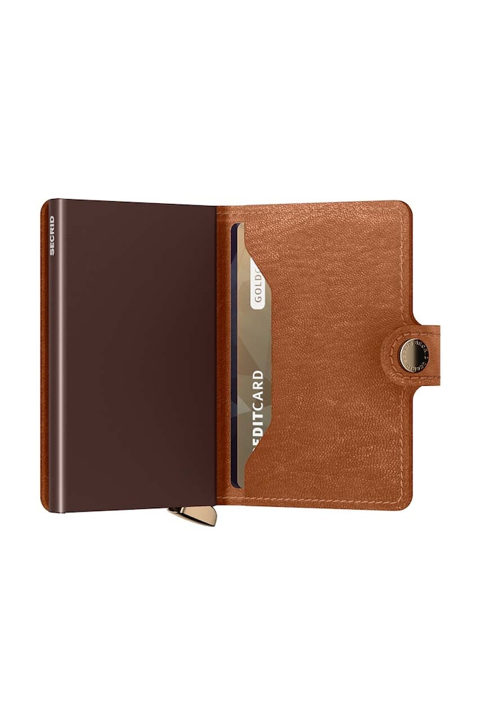 Secrid portfel skórzany brązowy MEl.Cognac