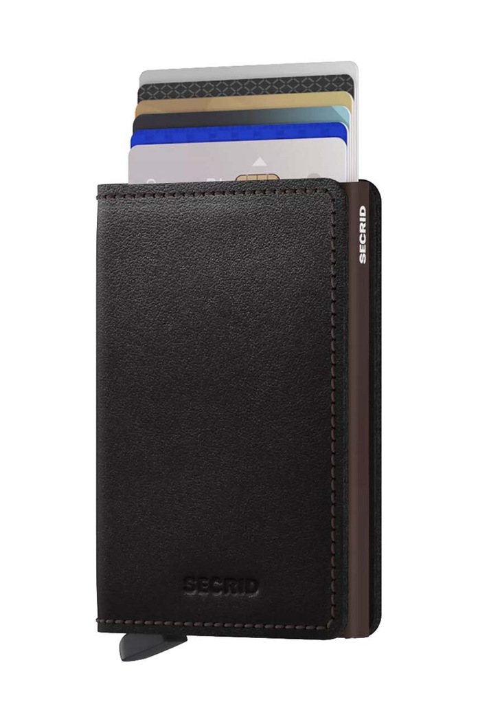 Кожен портфейл Secrid Slimwallet Origina SO.BLACK.BROWN черен ZA00