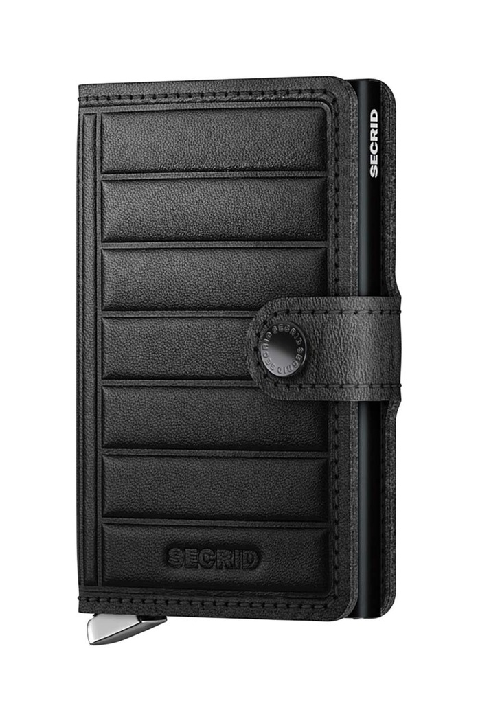 Secrid portofel de piele Premium Twinwallet Emboss Lines uni negru TEI.BLACK
