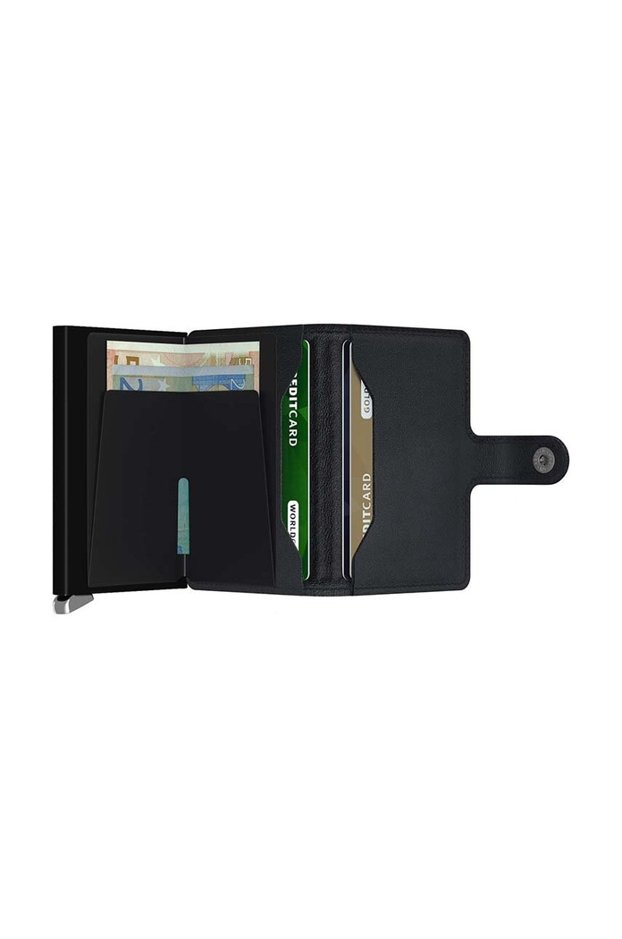 Accesorii Secrid portofel de piele Premium Twinwallet Emboss Lines TEI.BLACK negru