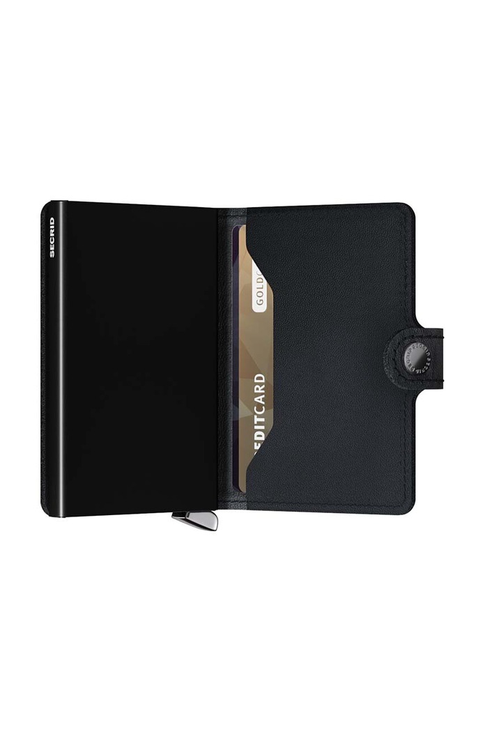 Secrid portofel de piele Premium Twinwallet Emboss Lines negru TEI.BLACK