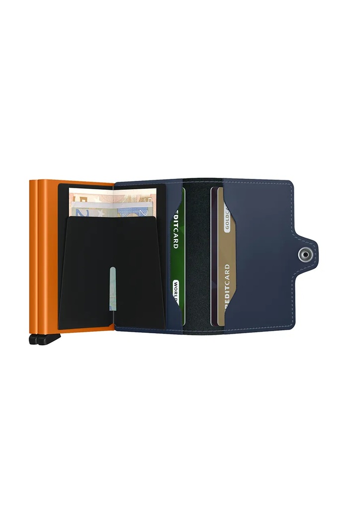Secrid portofel de piele TM.Night.Blue.Orange bleumarin ZA00