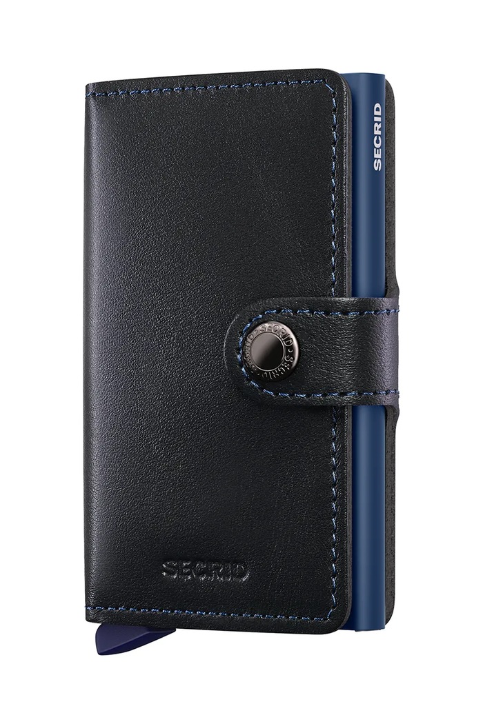 Kožená peňaženka Secrid usňová koža čierna M.Black.Navy