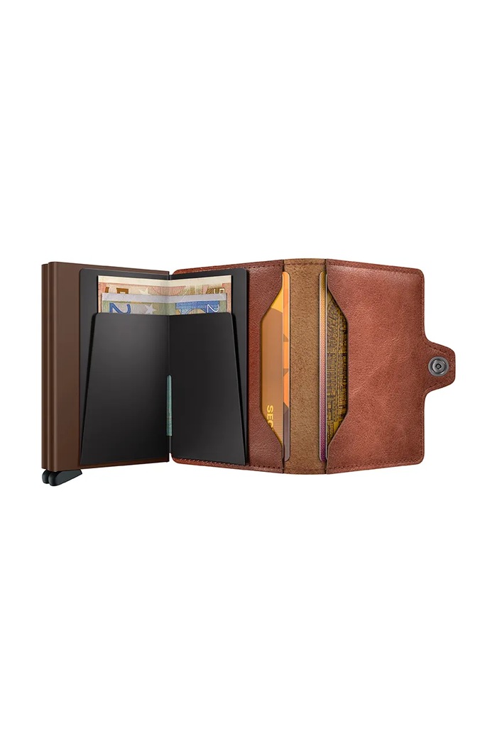 Αξεσουάρ Δερμάτινο πορτοφόλι Secrid TV.Cognac.Brown καφέ