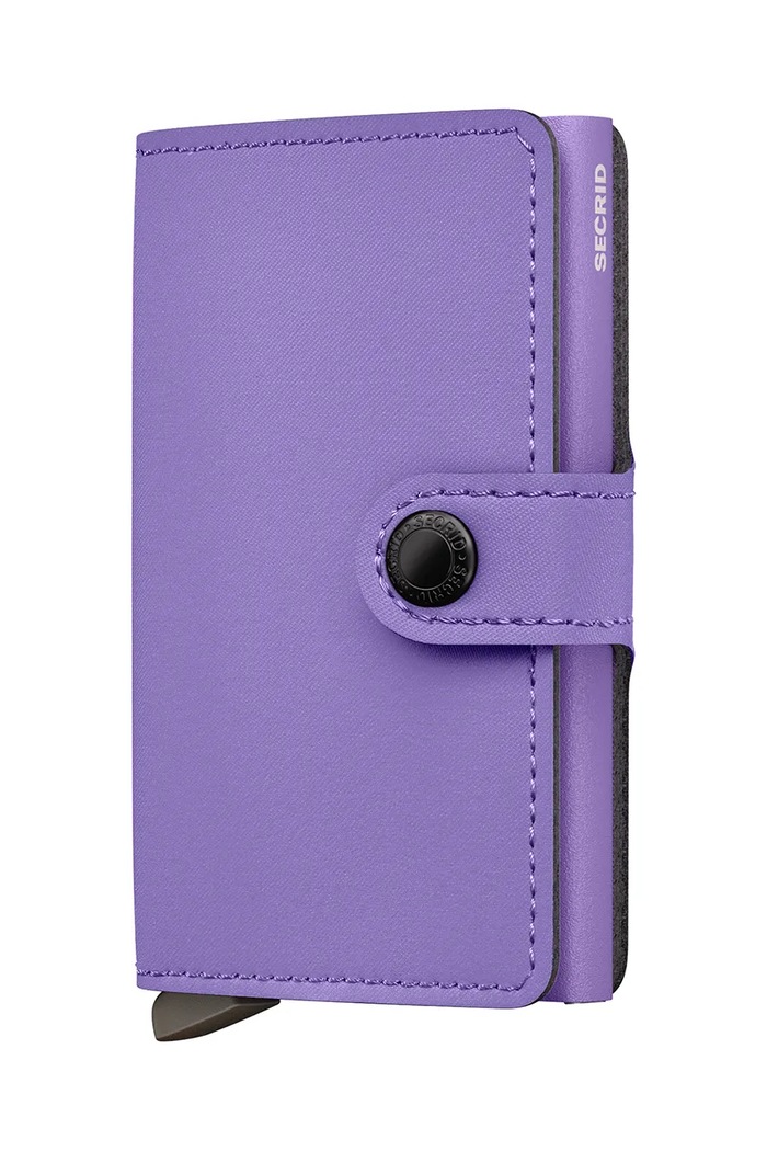 Usnjena denarnica Secrid Zrnato usnje vijolična MYp.Lilac