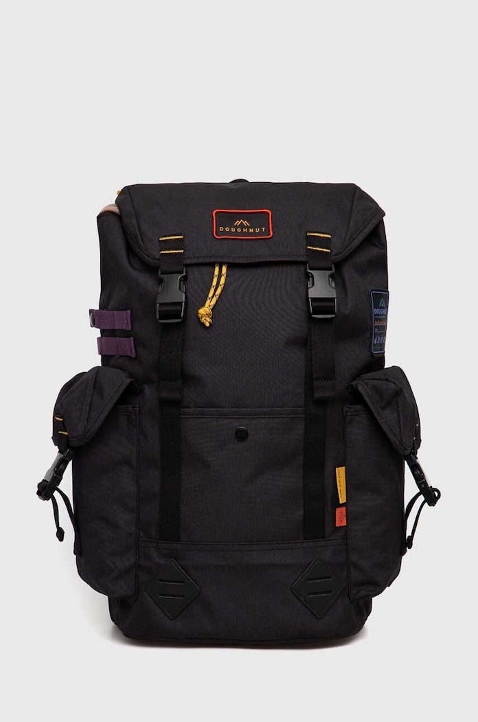 Batoh Doughnut Grounder Happy Camper hladký černá D394HA.0003
