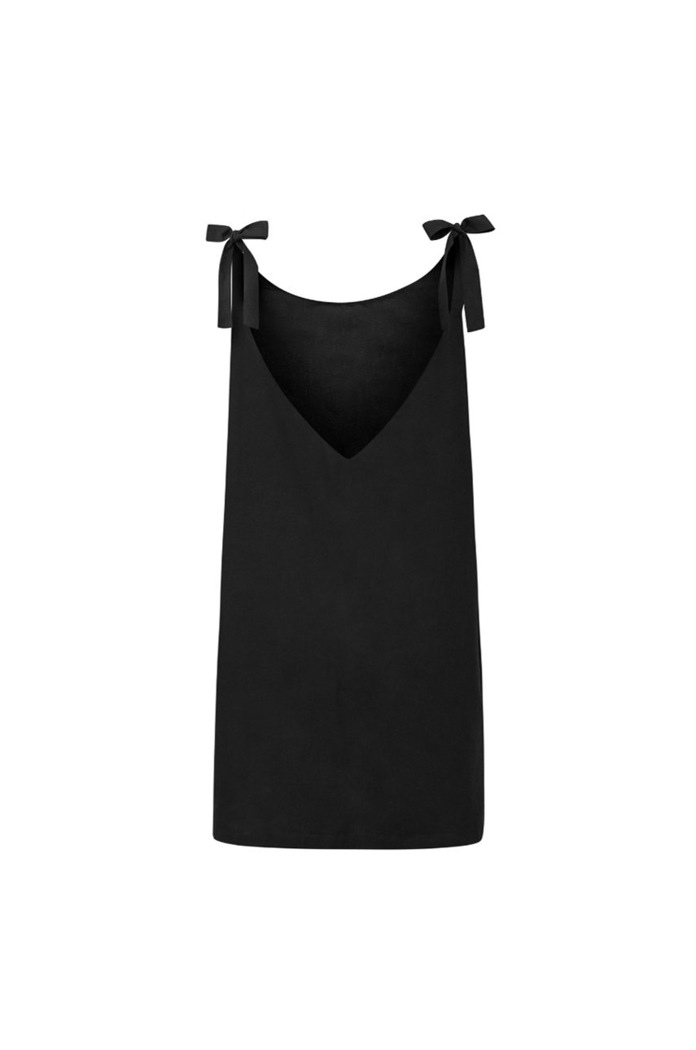 Šaty MUUV Backless Bow čierna sukienka.BACKLESS.BOW