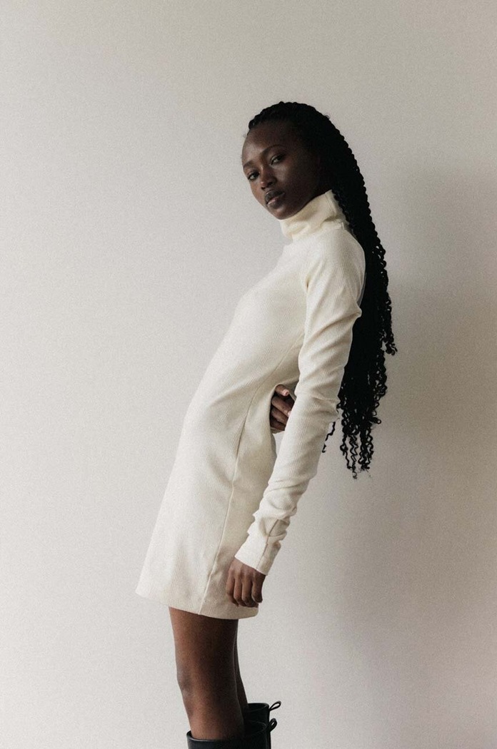 MUUV. rochie sukie.kr.TOILE.offwhite alb ZA00