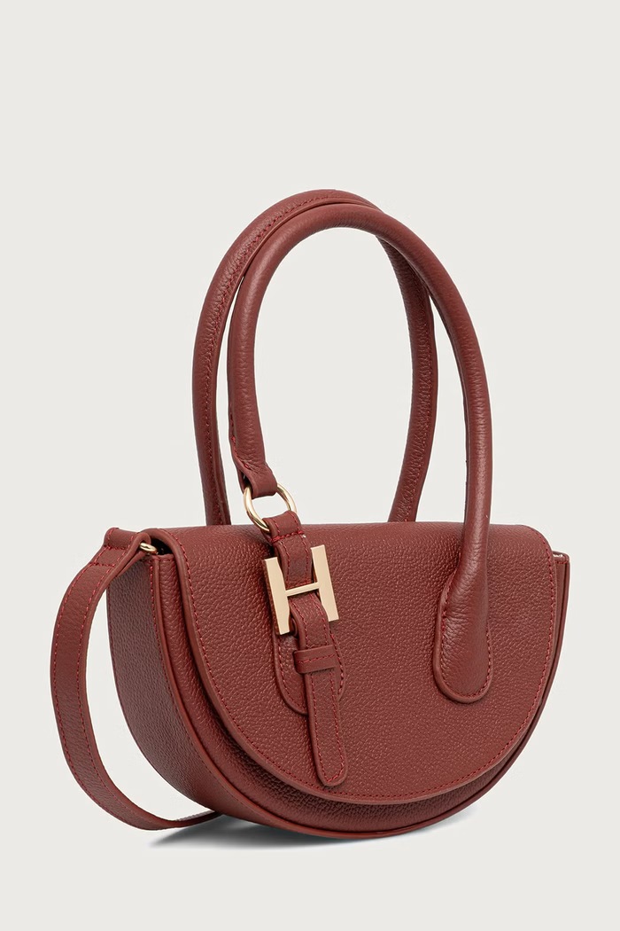 Silvian Heach Torebka crossbody damska skórzana SPAGNOLI RCP25020BO bordowy ZA00