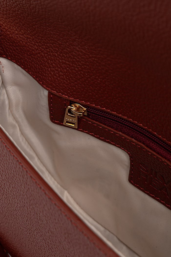 Torebka crossbody damska skórzana SPAGNOLI Silvian Heach bordowy RCP25020BO