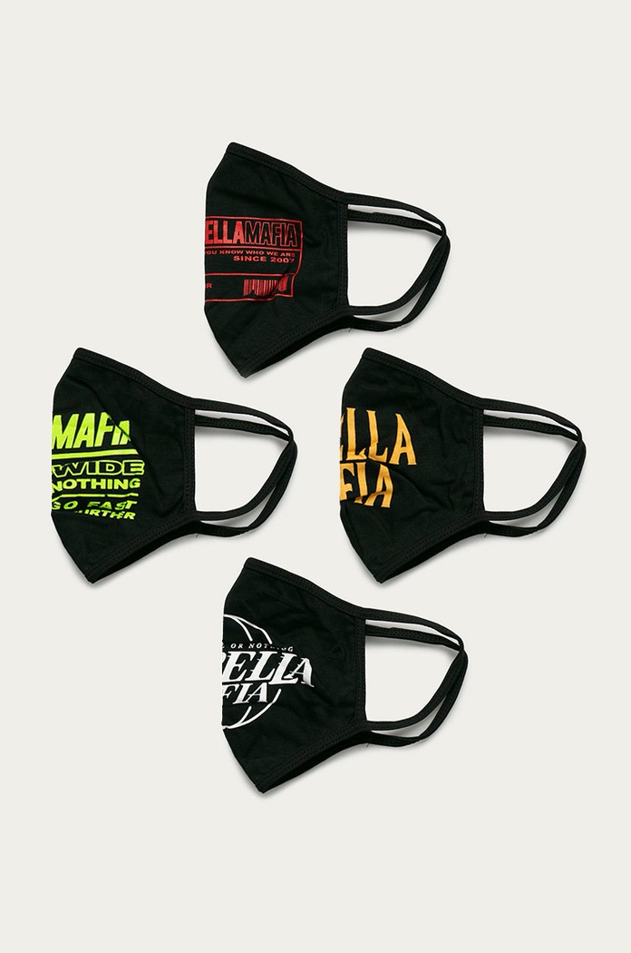 LaBellaMafia - Masca de protectie (4-pack) negru 22024