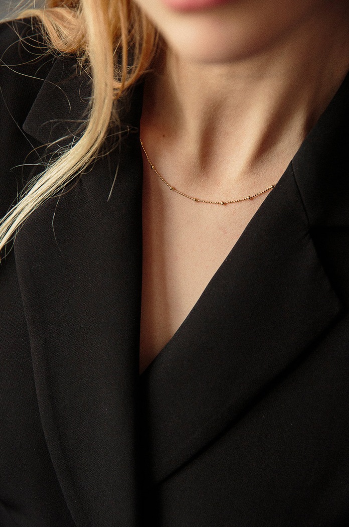 Doplňky Ania Kruk - Stříbrný pozlacený náhrdelník Trendy SGCNS1660Z zlatá
