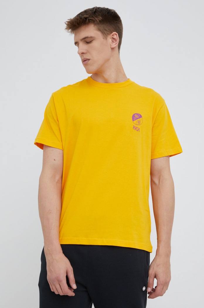 Oblečení Bavlněné tričko RVCA C1SSRV.MARIGOLD žlutá