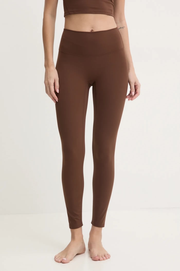 Legíny na jogu Joy in me Oneness Ease s elastanom hnedá Legginsy7.8.Oneness