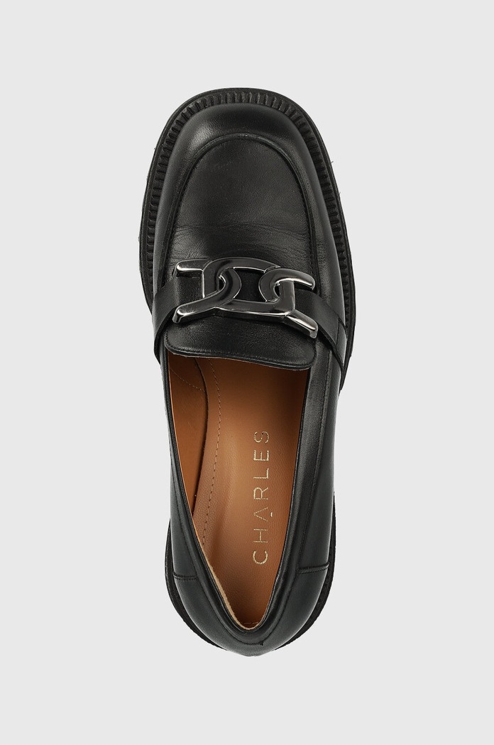 Charles Footwear czółenka skórzane Kiara czarny Kiara.Loafer