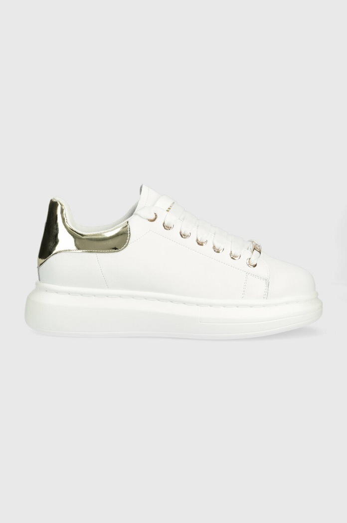 Kožené sneakers boty GOE platforma bílá LL2N4011
