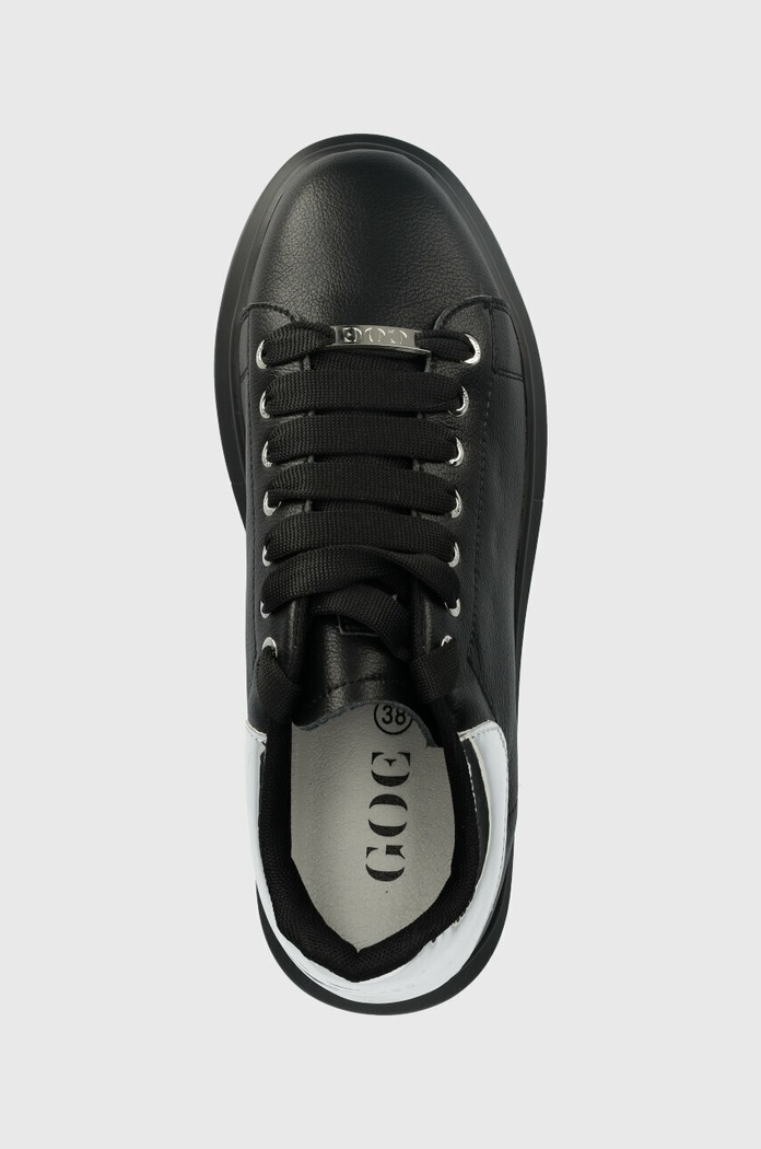 GOE sneakersy skórzane czarny LL2N4012