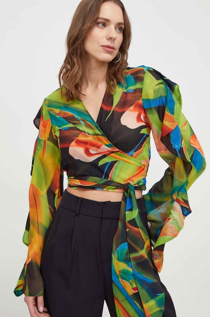 Silvian Heach bluza cu modele multicolor GPP24358BL