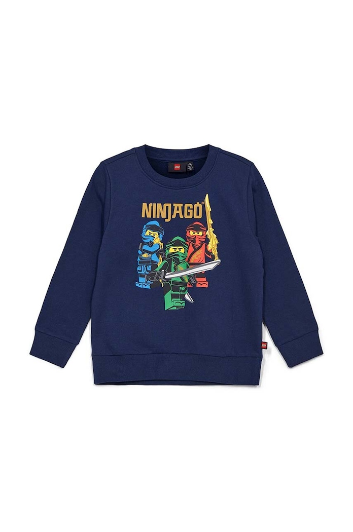 Lego bluza bawełniana dziecięca nadruk granatowy 12011091