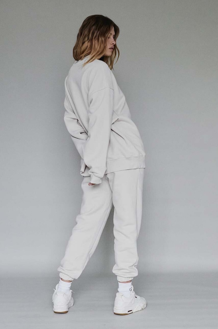 MUUV. pamut melegítőfelső 1990 bluza.oversize.1990 bézs