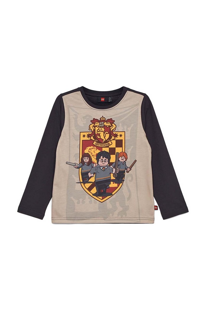 Lego longsleeve bawełniany dziecięcy nadruk czarny 12011122