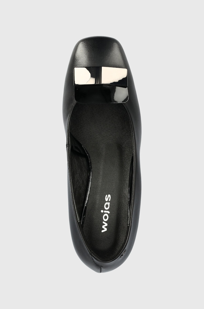 Wojas czółenka skórzane czarny 3509751