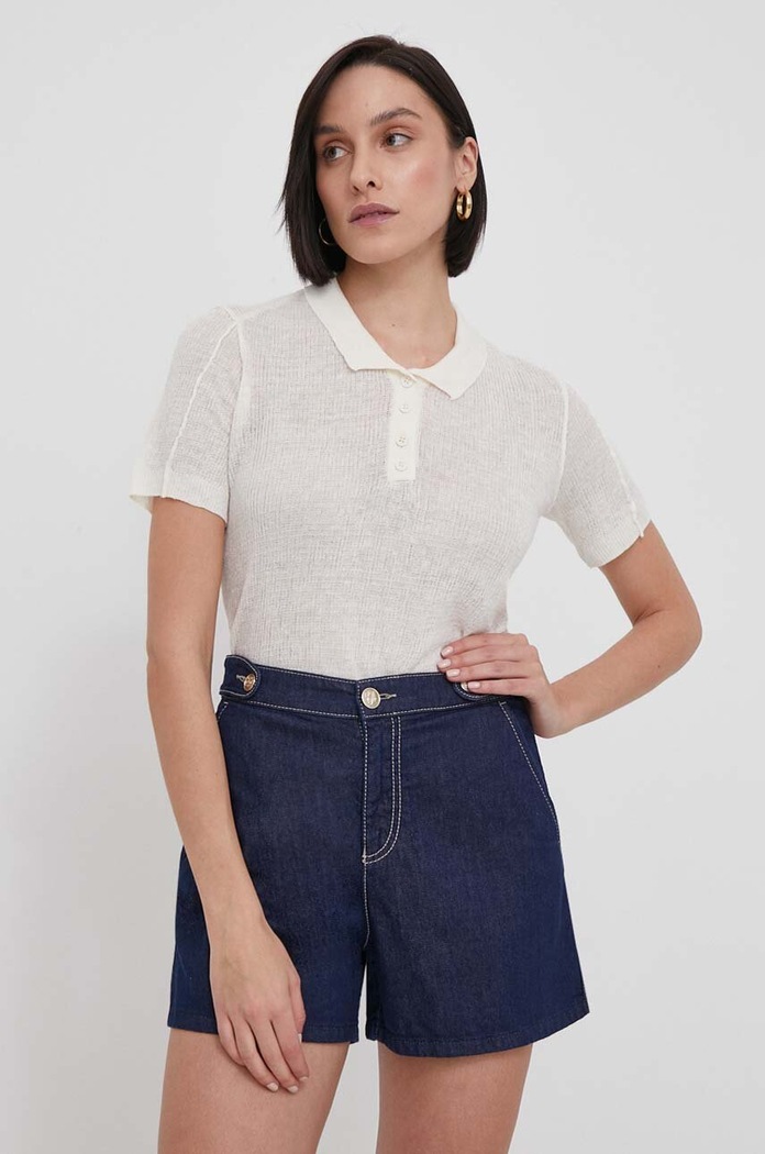 Abbigliamento Bomboogie polo in lino MW8379TTLA4 beige