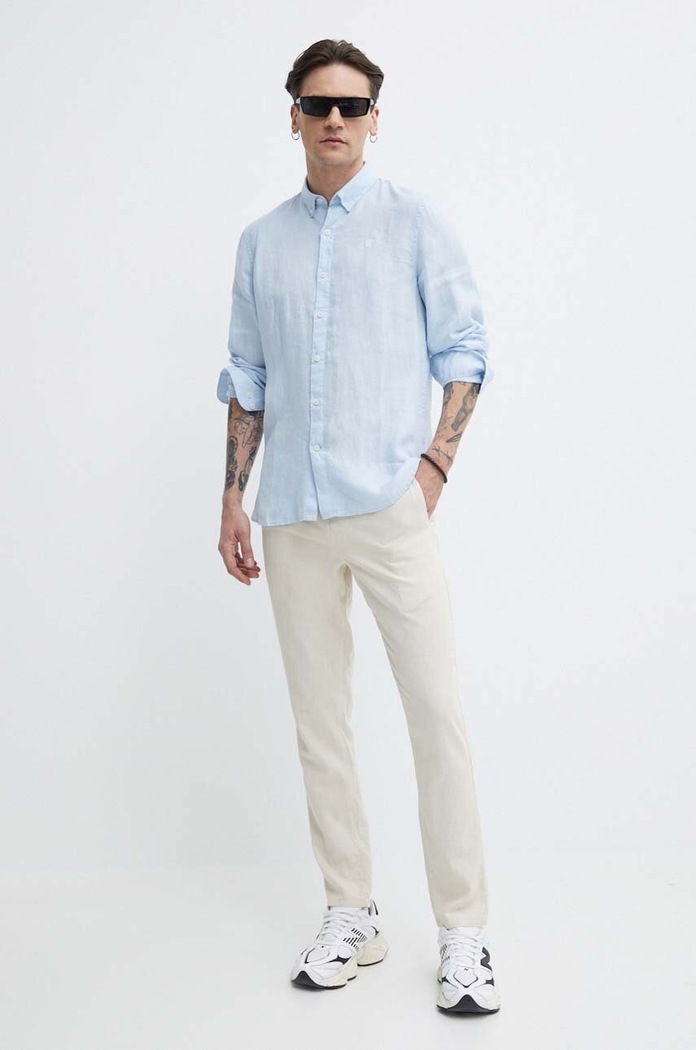 Solid Pantaloni din in 21107170.130401 bej ZS24