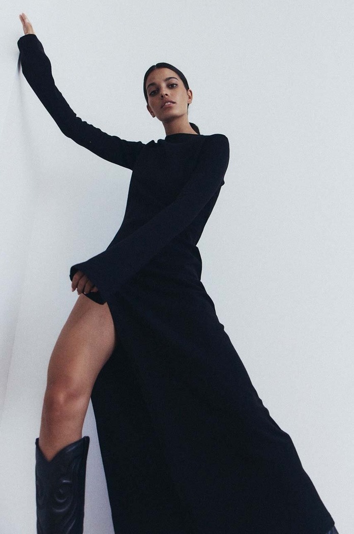 MUUV. rochie sukienka.dluga.MON.BEU negru
