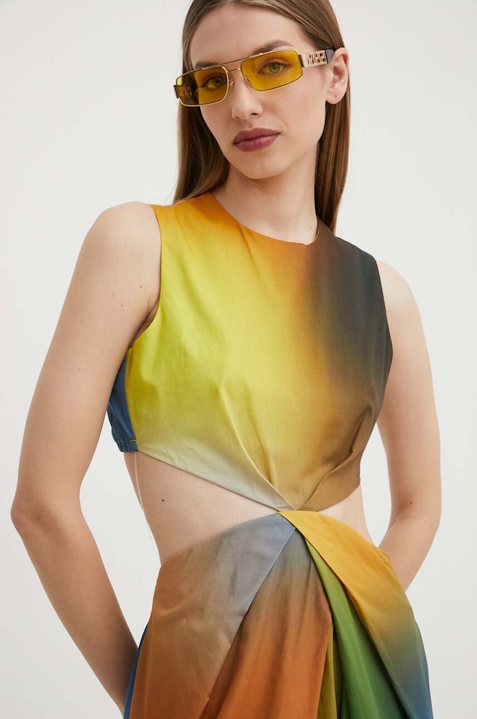 Silvian Heach sukienka bawełniana multicolor GPP24366VE