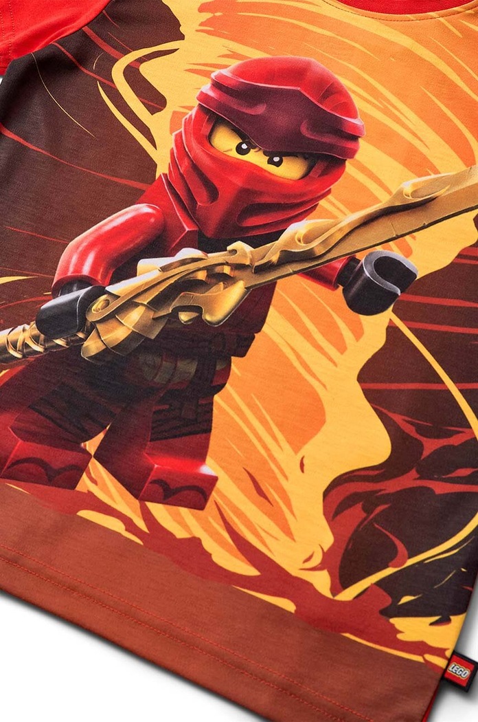 Chłopiec Lego t-shirt bawełniany dziecięcy 12011115 czerwony