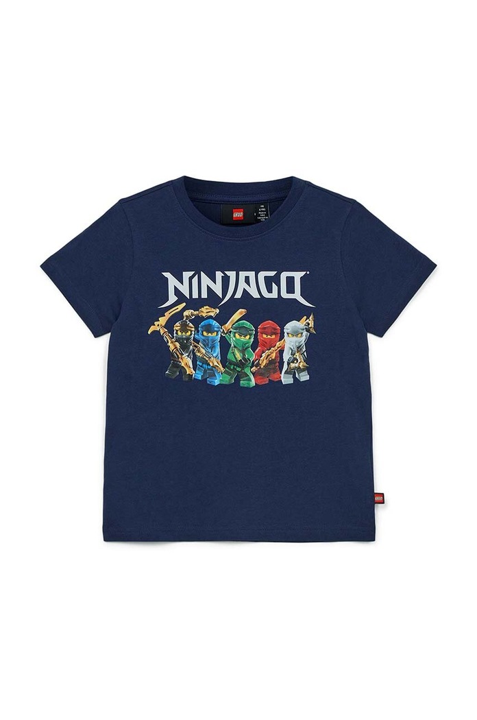 Lego t-shirt bawełniany dziecięcy nadruk granatowy 12011119