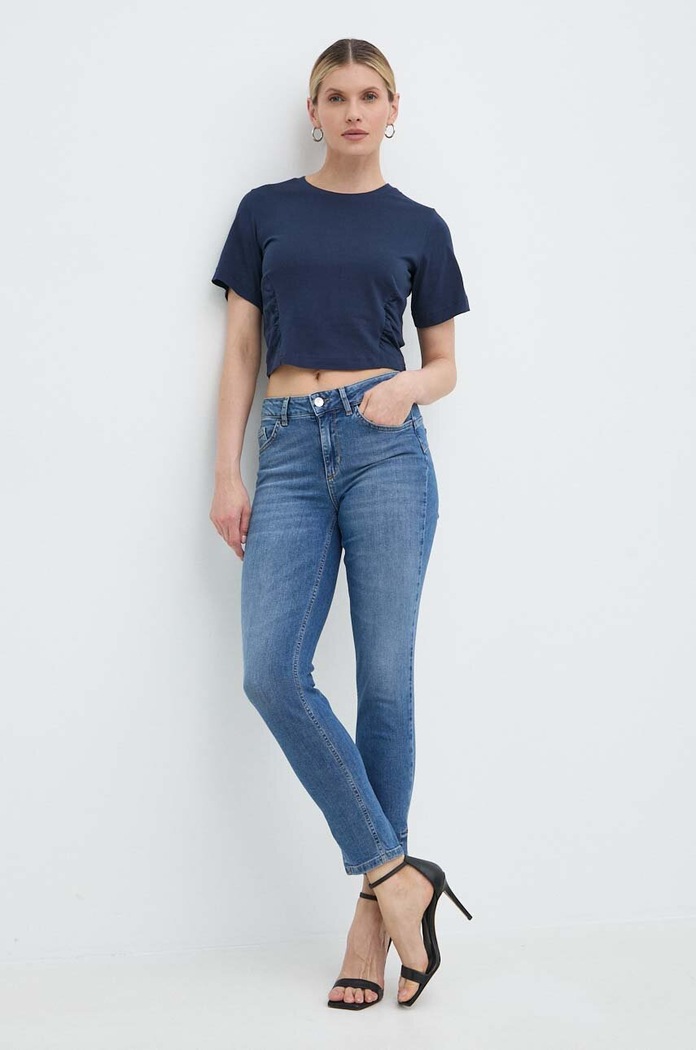 Silvian Heach tricou din bumbac GPP24097TS bleumarin ZS24