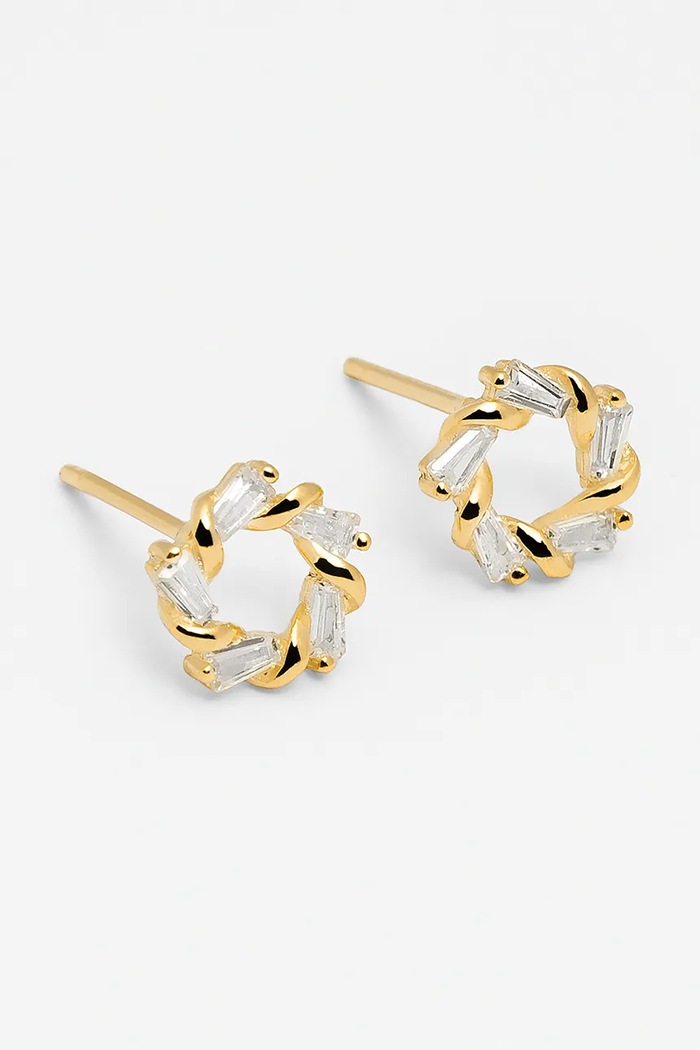Позлатени сребърни обици ANIA KRUK GLAMOUR SMVKC1892Z злато ZS25